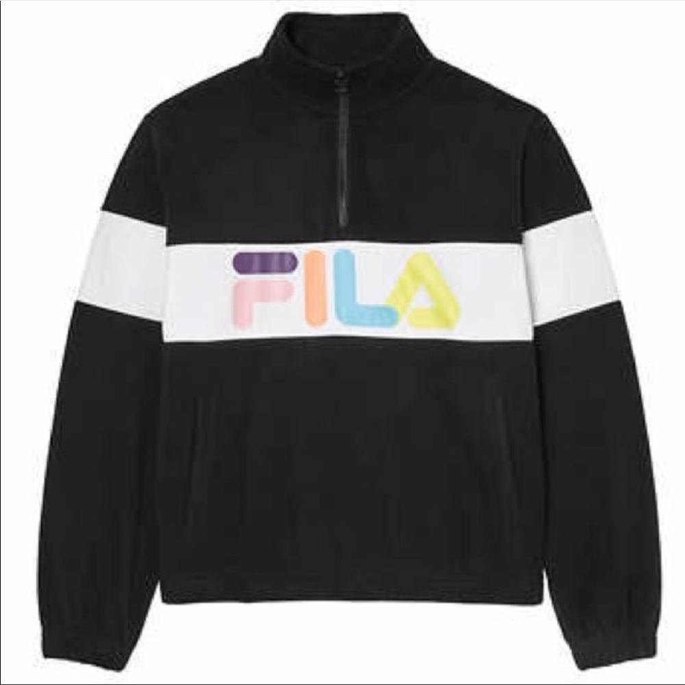 Fila Ladies' Fleece Quarter Zip Pullover COLOR BLOCK Athletic size Small